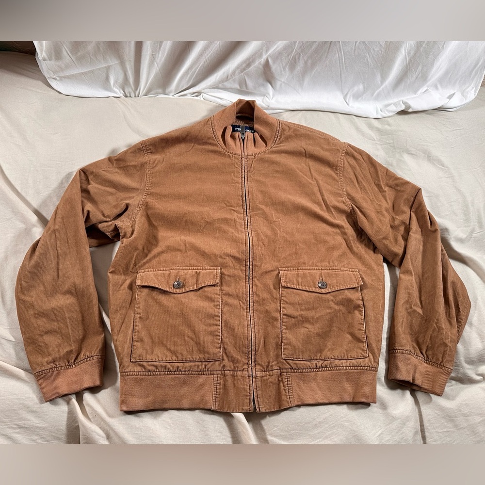 Polo Ralph Lauren Golf Camel Brown Corduroy Bomber Jacket Equestrian Y2K Medium